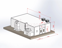 Four à cuire diesel personnalisé certifié CE, grande chambre de peinture industrielle à pulvérisation d'eau pour meubles en bois