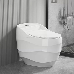 สุขภัณฑ์สไตล์ทันสมัยห้องน้ำทรงไข่เซรามิก WC ติดตั้งบนพื้นห้องน้ำหนึ่งชิ้น - Product Image 1