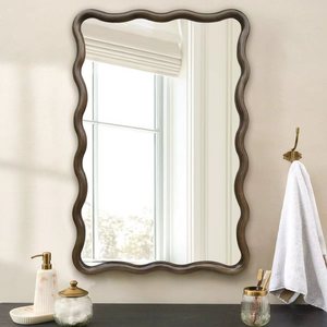 <span class=keywords><strong>Espejo</strong></span> de Cuerpo Entero Ondulado de Fábrica, <span class=keywords><strong>Espejo</strong></span> de Pared de Longitud Completa para Dormitorio, Decoración del Hogar, <span class=keywords><strong>Espejo</strong></span> Irregular Decorativo, <span class=keywords><strong>Espejo</strong></span> de Pie - Product Image 3