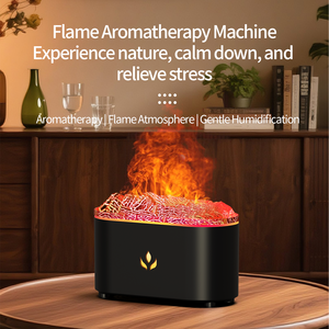 Siêu âm ngọn lửa tạo độ ẩm ánh sáng ban đêm 7-màu sắc thay đổi hương thơm khuếch tán 150ml Công suất yên tĩnh hoạt động hộ gia đình sử dụng - Product Image 1