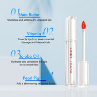 Brillant à lèvres haute brillance avec acide hyaluronique repulpant non collant pour les femmes maquillage des lèvres brillant avec brillant à lèvres à la vitamine E