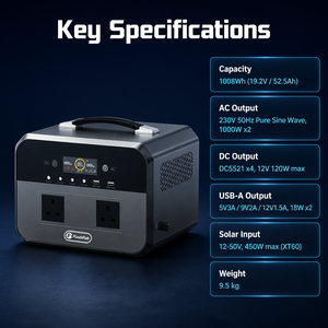 Générateur solaire portable rechargeable tout-en-un variable 1 000 W 220 V, chargeur idéal pour la maison - Product Image 4