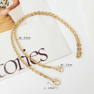 Venta al por mayor <span class=keywords><strong>bolso</strong></span> de metal <span class=keywords><strong>intercambiable</strong></span> correas de cadena gancho galvanizado resistente a la decoloración moda lujo clásico DIY monedero hombro - Product Image 4