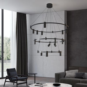 Modern Creative Copper LED Track <b>Light</b> with <b>Smart</b> Control and Dimmable Features Minimalist Design for Round Square Track Rails - Product Image 1