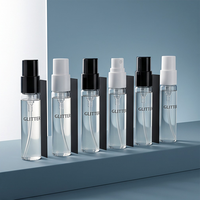 Flacon de parfum en verre transparent, atomiseur de parfum de voyage transparent, flacon pulvérisateur vide portable pour échantillon cosmétique