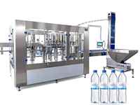 Machine de remplissage d'eau monobloc en acier inoxydable 304, 3 en 1 (rincage, remplissage, bouchage) pour la production d'eau minérale et pure