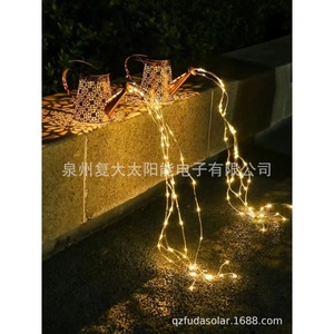Regadera Solar con Luz de Jardín, 1M 60LEDs con Efecto Intermitente, Decoración Colgante para Exteriores - Product Image 2