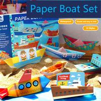Kit de bateaux en papier à faire soi-même, origami, jouet artisanal fait main pour enfants de 4 ans et plus, activité créative d'apprentissage, cadeau éducatif amusant, jouets artisanaux DIY pour enfants