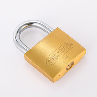 Cadenas à code en acier trempé avec anse en laiton massif, antivol, pour entrepôt et armoire, avec clé, logo personnalisé