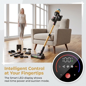 PV22 Cordless Stick <b>Vacuum</b> Cleaner 30kPa Strong Suction 2-in-1 <b>Handheld</b> for Home & Car - Product Image 2
