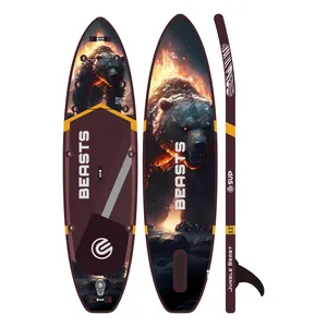 La dernière conception d'aiguille de goutte d'eau matériau double couche sports nautiques planche de surf stand-up paddleboard gonflable