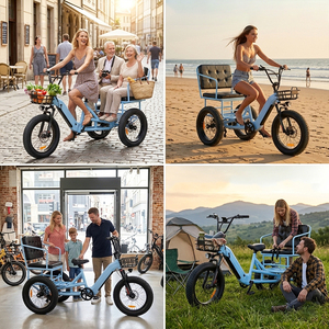 Triciclo Eléctrico de Pasajeros de 750W 48V21Ah con Doble Asiento para Distribuidores, Flotas Turísticas, Compra al por Mayor RSD-711 POWERED RA - Product Image 1