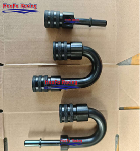 Tuyau d'huile à pression en aluminium Extrémité de tuyau et raccord Adaptateur à pression pour éthanol 5/16 ou 7.89mm à 3/8 360 Raccord pour conduite de carburant - Product Image 5