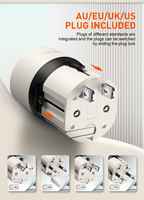 Adaptateur universel LDNIO Q2319, chargeur 30W, chargeur de voyage universel tout-en-un, 4 prises AU EU UK US, verrouillage coulissant, chargeur USB rapide