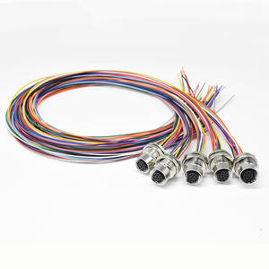 Conector de Alimentación Automotriz M12-A-12P Macho/Hembra para Montaje en Panel, Receptáculo con Cable de 500 mm, 12 Pines, Impermeable IP67, Latón Dorado - Product Image 6