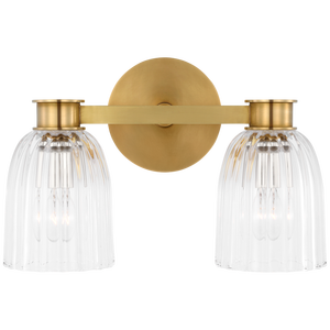 โคมไฟติดผนังแบบอเมริกันสองชั้น สำหรับห้องนอนโรงแรม ห้องนั่งเล่นทันสมัย ตกแต่งเรียบง่าย โคมไฟติดผนังสีทอง - Product Image 1