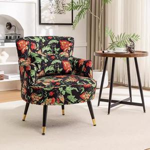 Ensemble de chaises de salon en tissu <span class=keywords><strong>Chaise</strong></span> de salon avec dossier haut <span class=keywords><strong>Chaise</strong></span> de salon simple pour la maison - Product Image 5