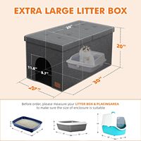 Accessoires pour chiens 2024 Assemblage facile Caché Smart Cat Litière Enceinte Meubles