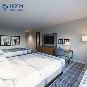 Juegos de Dormitorio de Hotel Modernos, Ecológicos, de Roble Macizo, Duraderos y de Alta Calidad, Precio al por Mayor, para Hoteles de 3 a 5 Estrellas, Tamaños King y Queen - Product Image 1