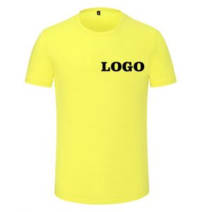 T-shirts blancs pour hommes en polyester de haute qualité, col rond, séchage rapide, personnalisation OEM, vente en gros, t-shirts pas chers - Product Image 2