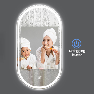 Thông Minh Hiện Đại Không Khung LED Gương Phòng Tắm Sang Trọng Hình Bầu Dục Chống Sương Mù Thay Đổi Độ Sáng Ánh Sáng Gương Với Tùy Chỉnh Cảm Biến Cảm Ứng Chuyển Đổi - Product Image 5