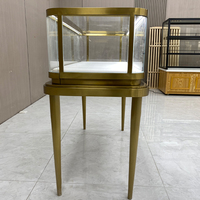 Comptoir présentoir de bijoux en or de luxe Éclairage LED Design d'intérieur Salle d'exposition de vente Vitrine pour centre commercial Vitrines de bijoux