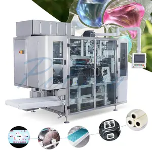 Polyva pods soluble film packaging laundry cleaning detergent powder filling sheet making machines