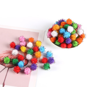 Các loại nhiều màu acrylic long lanh pompoms sáng tạo dán đồ chơi cho nghệ thuật thủ công sở thích nguồn cung cấp mờ POM bóng carton chủ đề - Product Image 4