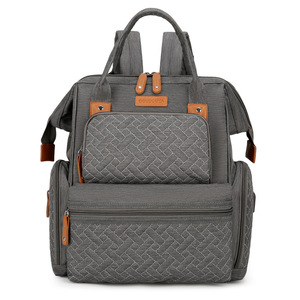 Nueva <span class=keywords><strong>bolsa</strong></span> para mamá, juego multifuncional <span class=keywords><strong>de</strong></span> <span class=keywords><strong>dos</strong></span> <span class=keywords><strong>piezas</strong></span> con cambiador, carga USB, mochila <span class=keywords><strong>de</strong></span> separación seca y húmeda <span class=keywords><strong>de</strong></span> gran capacidad para madre - Product Image 6