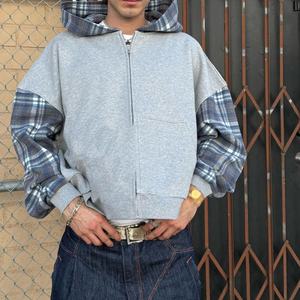 China Manufacturers Custom 500 Gsm French Terry Silk Screen Printing Zip-Up Stone Washed <b>Lined</b> <b>Hoodies</b> 100% Cotton Custom Logo - Product Image 1