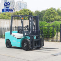 Gratis pengiriman Forklift kecil Stacker 3 Ton Portable Off Road Forklift truk medan kasar hidrolik Mini pertanian Forklift untuk dijual