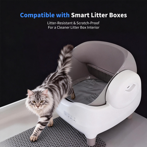 PETOAK 3-in-1 Eco-Friendly Waterproof Circle Liner for Open Top Smart <strong>Cat</strong> <strong>Litter</strong> <strong>Box</strong> Anti-Leak Odor Resistant Fabric Mat - Product Image 2