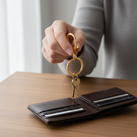 Mousqueton en métal personnalisé avec anneau plat, quincaillerie anti-ternissement sans nickel, vente en gros pour cadeaux promotionnels
