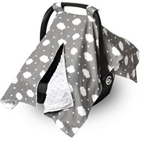 Housse de siège auto bébé multi-usage respirante en minky, pare-vent, auvent de siège auto pour nourrisson, housse de siège auto bébé douce en minky