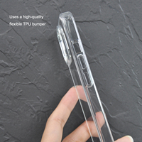 Vente en gros pour iPhone 15 & 16 Pro Coque rigide transparente en TPU souple antichoc pour téléphone portable
