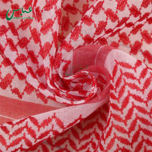 Écharpe carrée en polyester grande taille 55, rouge et <span class=keywords><strong>blanche</strong></span>, style arabe, Yashmagh musulman pour hommes, vente en gros - Product Image 4