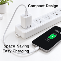 Adaptateur secteur GaN 30W personnalisé OEM ODM avec logo, charge rapide PD, chargeur rapide Type-C, prise pliable US/EU/UK pour téléphones mobiles