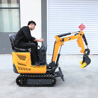 LIVRAISON GRATUITE Mini-excavatrice sur chenilles CE EPA EURO 5 avec moteur Kubota, 0,8 tonne, 1 tonne, machine d'excavation agricole chinoise