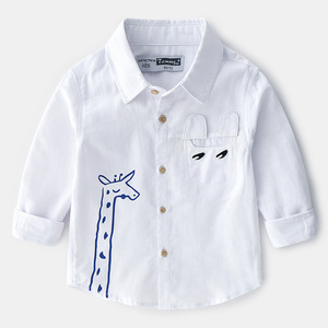 Vêtements pour garçons Boutique de vêtements pour garçons Chemise décontractée à manches longues en coton à motif abstrait de boutique en ligne en gros - Product Image 3