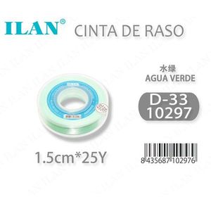 Ilan Satin <b>Ribbon</b> 1.5cm 25Y Aqua Green D33 - Product Image 3