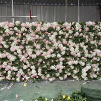 Mur floral artificiel en rouleau pour la vente en gros, 8ftx8ft, verdure en soie, toile de fond de mariage, décoration pour la photographie