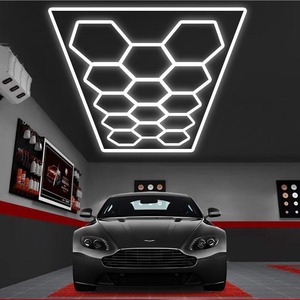 Panneau <span class=keywords><strong>de</strong></span> plafond en nid d'abeille hexagonal à lumière LED incurvée pour atelier <span class=keywords><strong>de</strong></span> nettoyage <span class=keywords><strong>de</strong></span> garage et <span class=keywords><strong>station</strong></span> <span class=keywords><strong>de</strong></span> beauté automatique - Product Image 6
