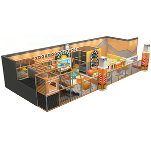 Équipement de terrain de jeu intérieur pour enfants sur le thème de l'orange avec toboggan et <span class=keywords><strong>bac</strong></span> à <span class=keywords><strong>sable</strong></span> pour centre de jeux scolaire, en PVC/PE - Product Image 2