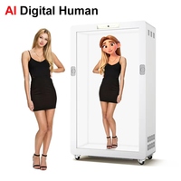 Boîte holographique interactive 3D de taille humaine 75 86 pouces, écran LCD transparent, vitrine tactile Holobox