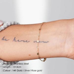 Trendy Anti Tarnish Wholesale Custom Brand logo 14k 18k PVD Gold Plated Stainless Steel Lip Chain <b>Bracelet</b> <b>for</b> Women <b>Men</b> - Product Image 3