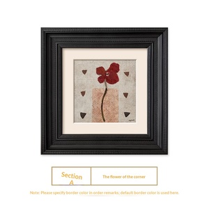 Dipinto su Tela con Cornice <span class=keywords><strong>in</strong></span> Stile Antico Medio con Design Floreale ad Angolo Decorazione <span class=keywords><strong>per</strong></span> Comodino Francese - Product Image 6