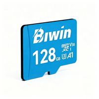 بطاقة ذاكرة BIWIN MS100 عالية السرعة سعة 128 جيجابايت من نوع TF A1 لأجهزة الملاحة والهواتف المحمولة والألعاب الذكية والأجهزة المحمولة