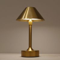 Lampe de table rechargeable réglable en hauteur lampe de bureau LED portable flexible veilleuse en métal sans fil à intensité variable pour bar d'hôtel à la maison