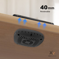 Chargeur sans fil longue distance de charge rapide 40MM 10W pour chargeur sans fil invisible de meubles sous le bureau