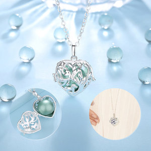<span class=keywords><strong>Collana</strong></span> Changda con Ciondolo Angel Chime Harmony Ball Placcato Argento per <span class=keywords><strong>Maternità</strong></span> e Cerimonie - Product Image 2